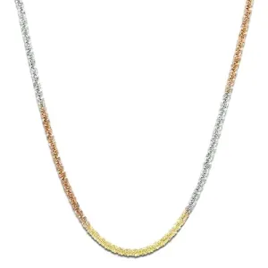 1.0mm Margarita Chain in Tri Color Gold