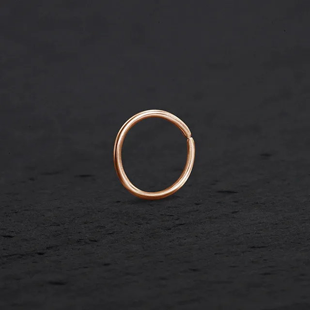 14k Rose Gold Nose Hoop | Small Hoop