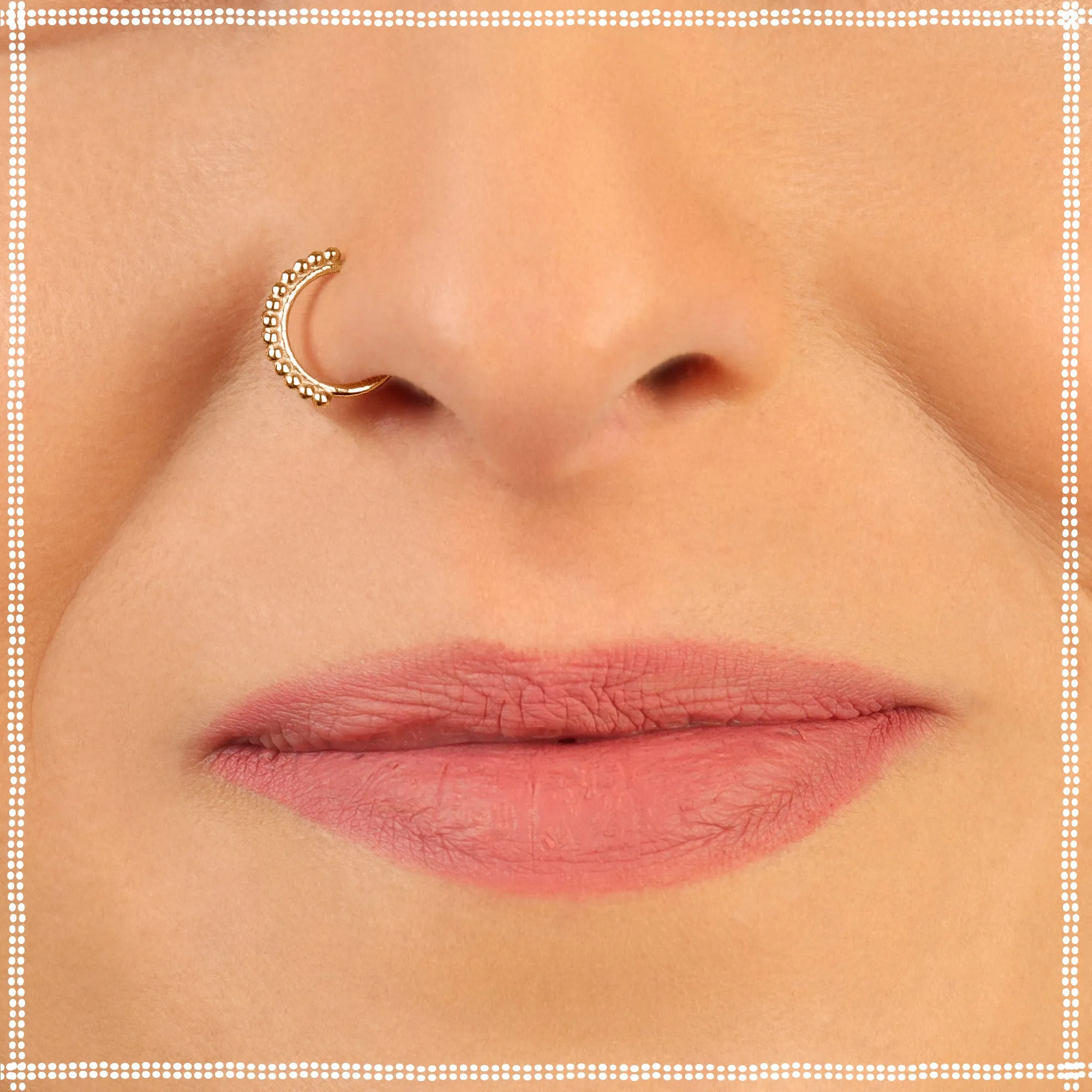 14k Rose Gold Nose Ring | Cool Breeze