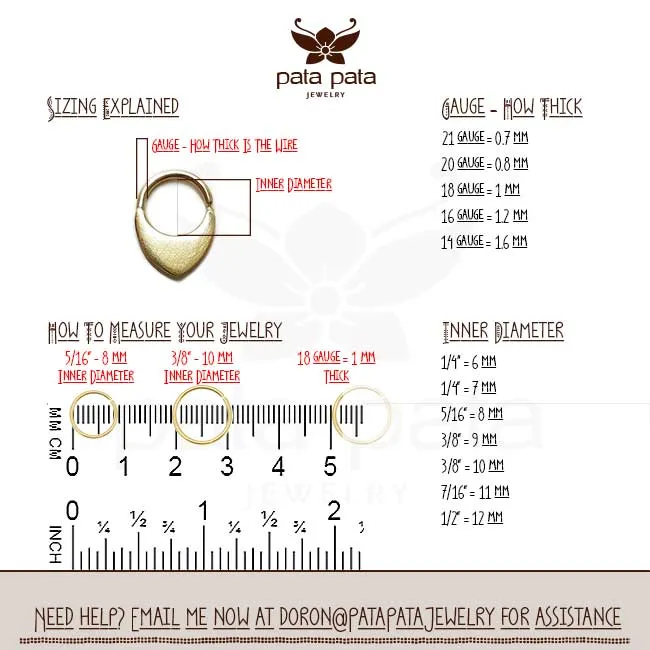 14k Rose Gold Nose Ring | Cool Breeze