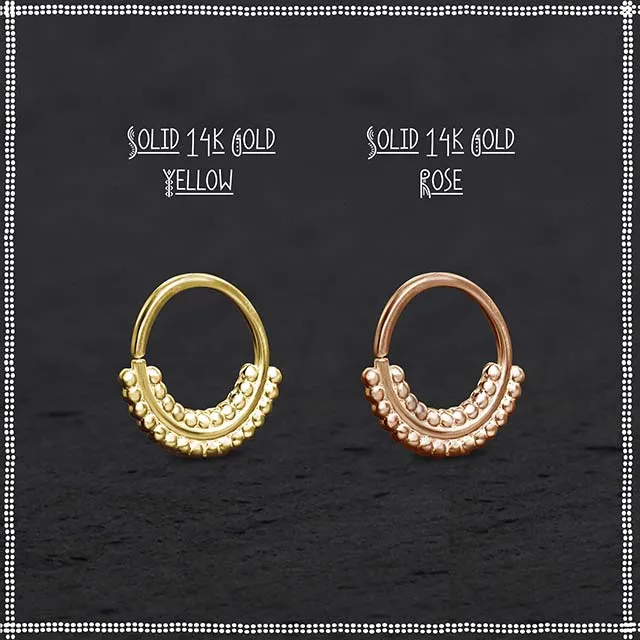 14k Rose Gold Septum Ring | Free Spirit