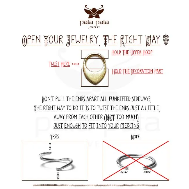 14k Septum Ring Gold | Tiny Septum Hoop
