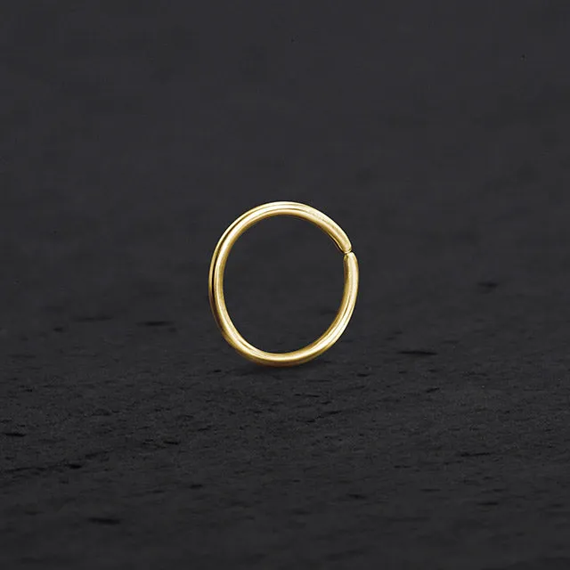 14k Septum Ring Gold | Tiny Septum Hoop