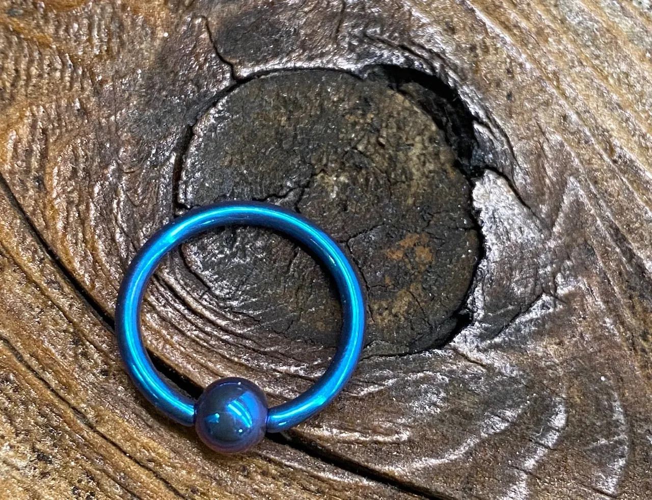 16g Anodized Niobium Captive Bead Rings