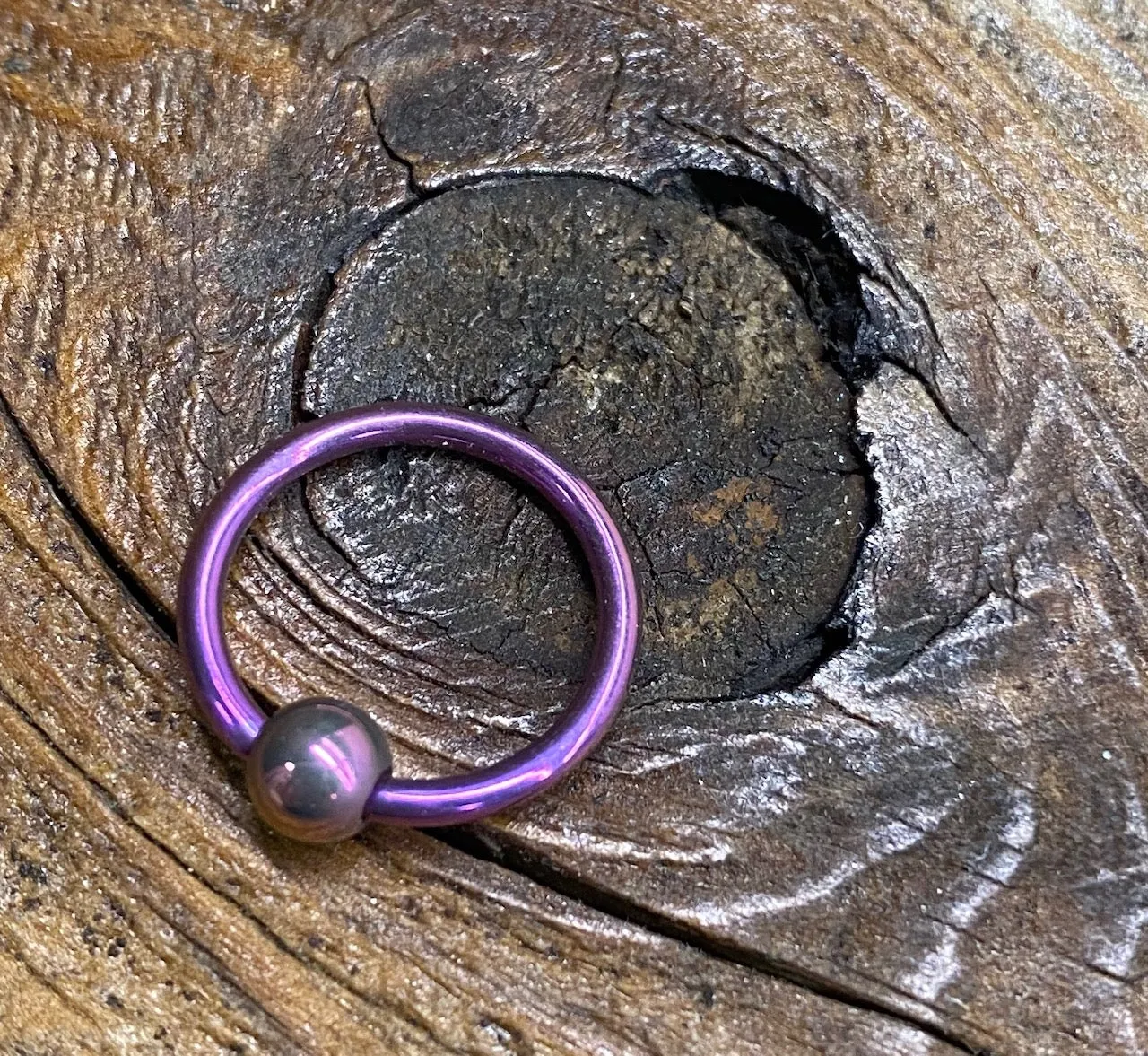 16g Anodized Niobium Captive Bead Rings
