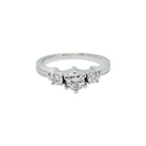 18K White Gold & 1ct Diamond Ring (7.6gm)