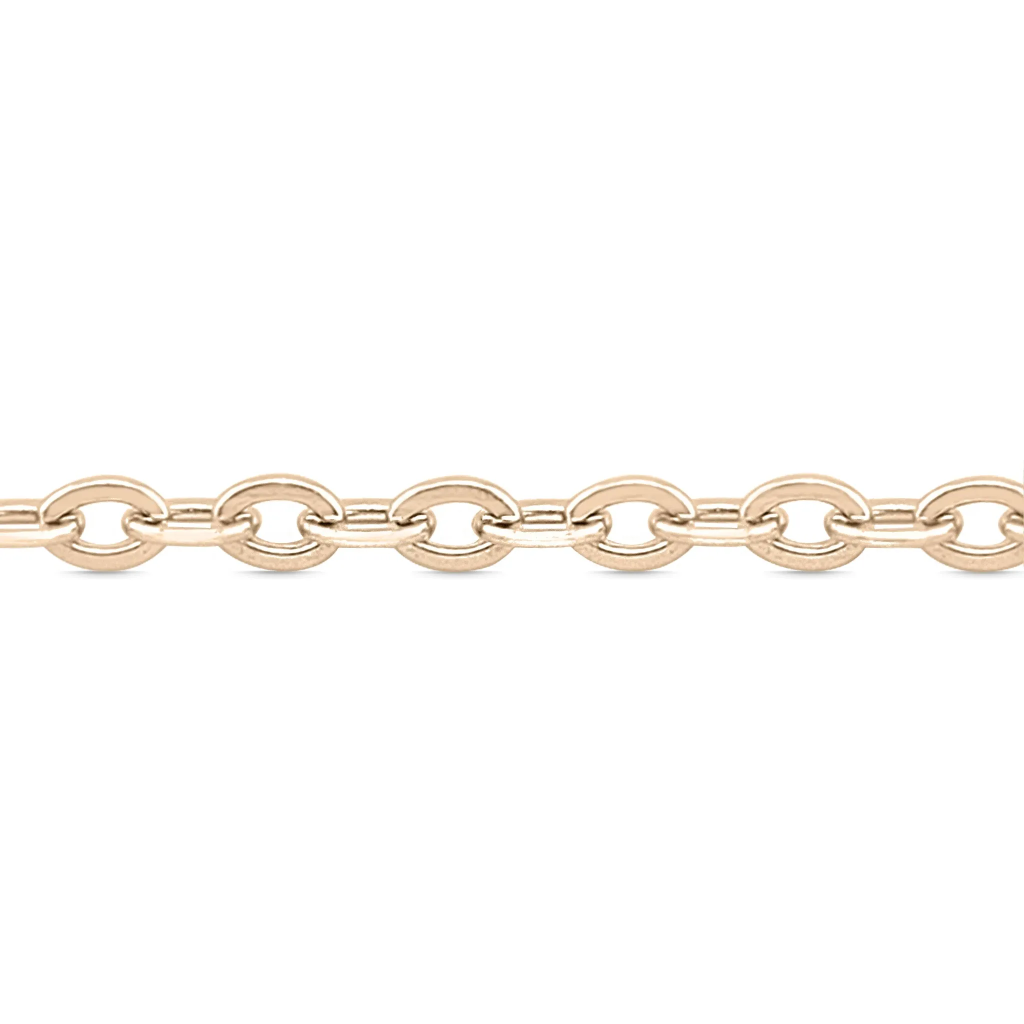 2mm Stainless Steel Oval Loop Permanent Jewelry Chain By The Foot / SPL1009