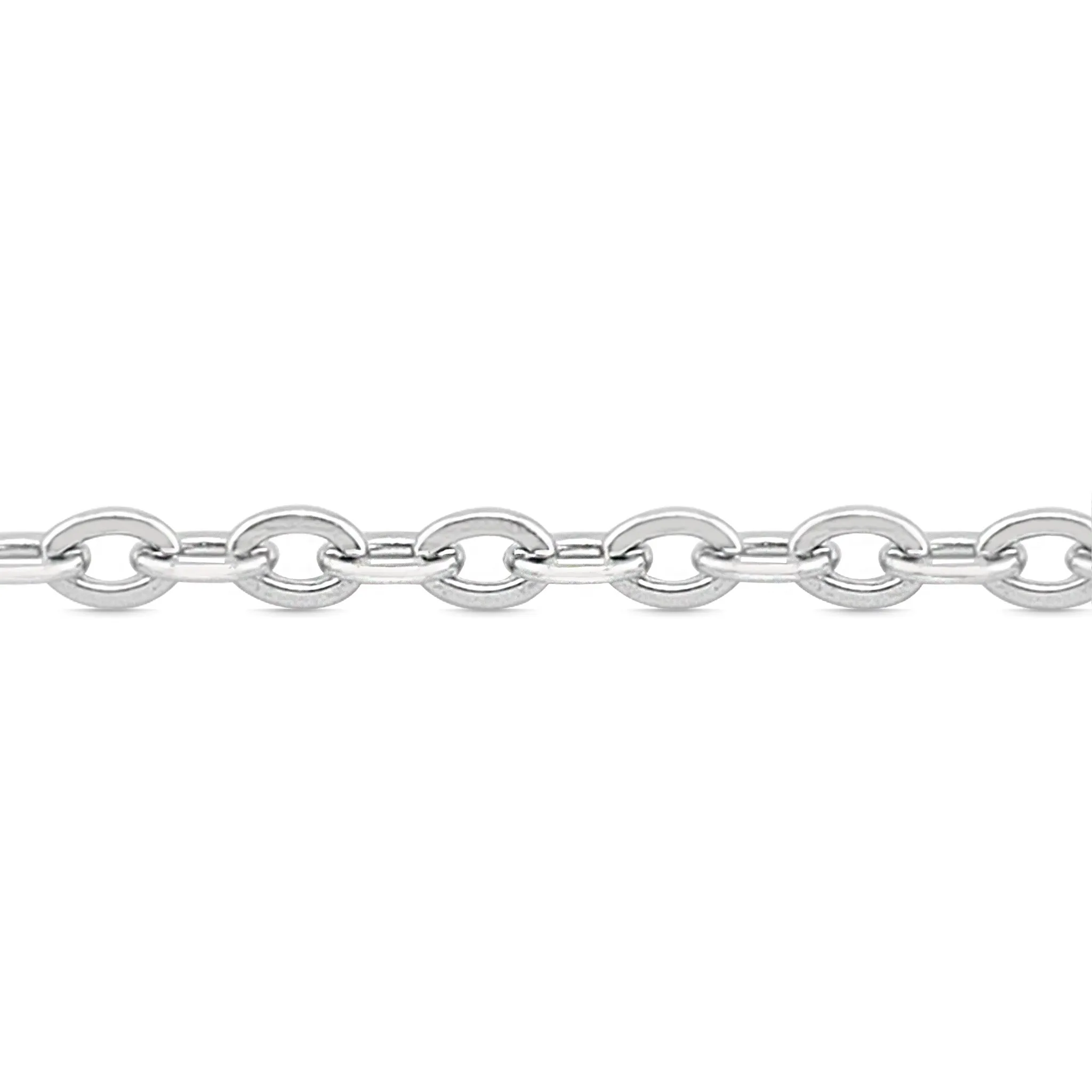 2mm Stainless Steel Oval Loop Permanent Jewelry Chain By The Foot / SPL1009
