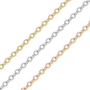 2mm Stainless Steel Oval Loop Permanent Jewelry Chain By The Foot / SPL1009