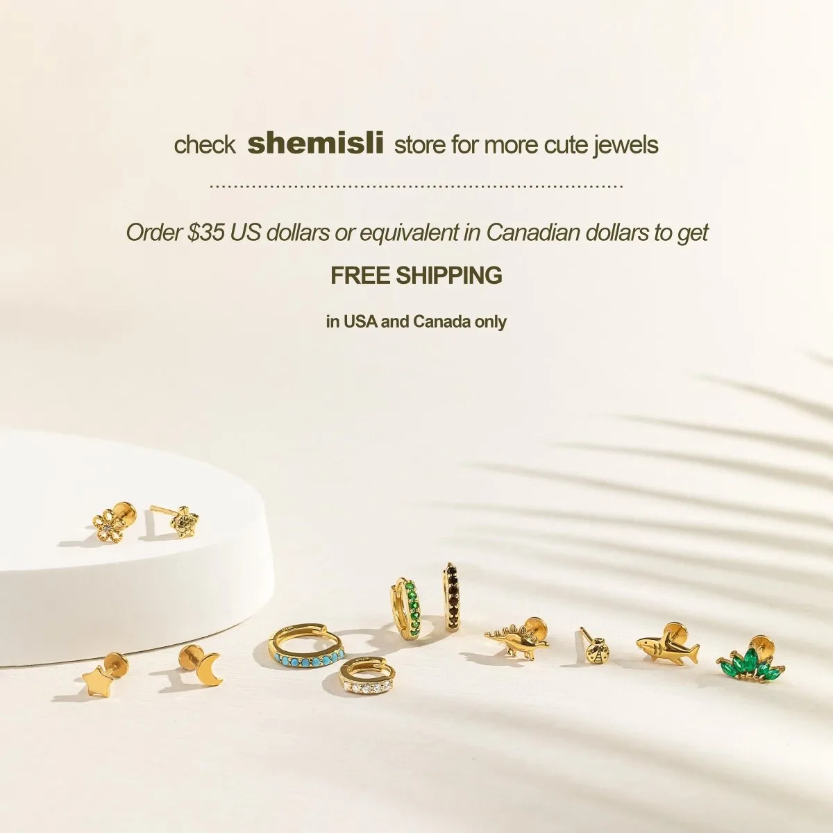 4mm CZ Studs, White, Emerald, Turquoise, Unisex, Gold, Silver SHEMISLI - SS074, SS088, SS092