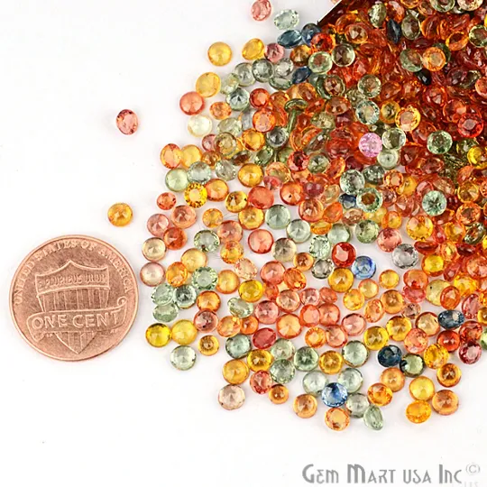 5 Carat Lot Of A  Quality Natural Multi Sapphire Gemstone 2.5-3mm Round Shape Faceted Mix Lot Loose Gemstone