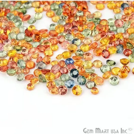 5 Carat Lot Of A  Quality Natural Multi Sapphire Gemstone 2.5-3mm Round Shape Faceted Mix Lot Loose Gemstone