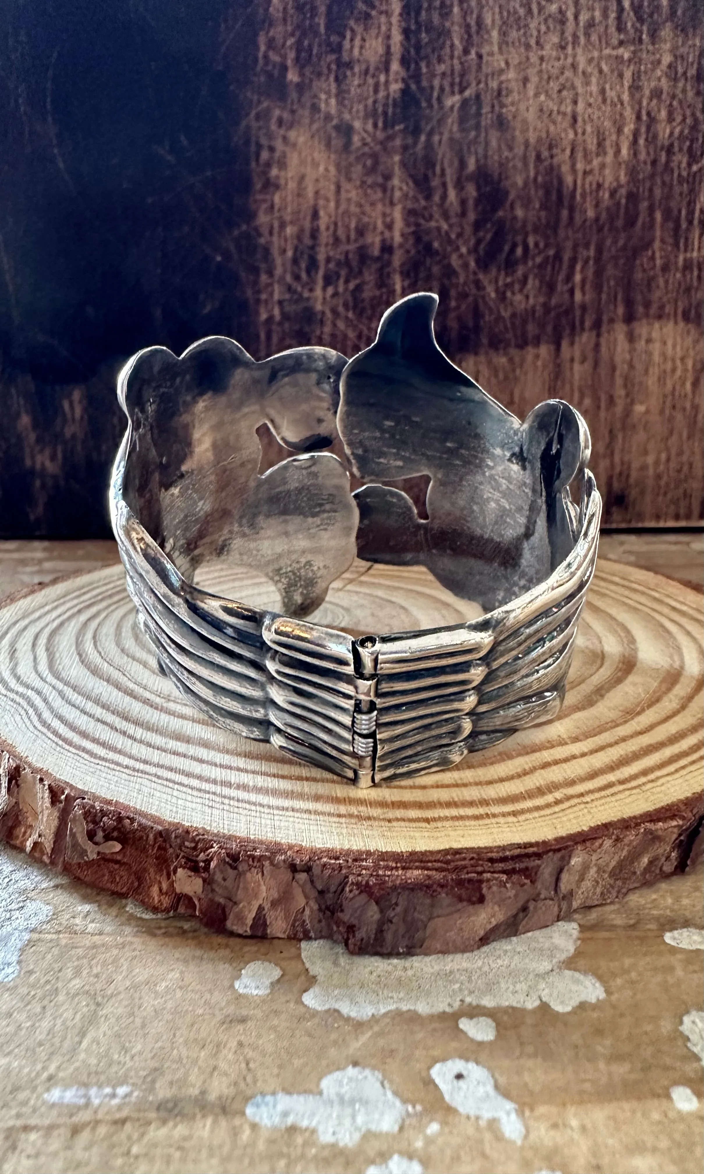 ALFREDO VILLASANA VINTAGE 50s Mexican Taxco Silver Cuff