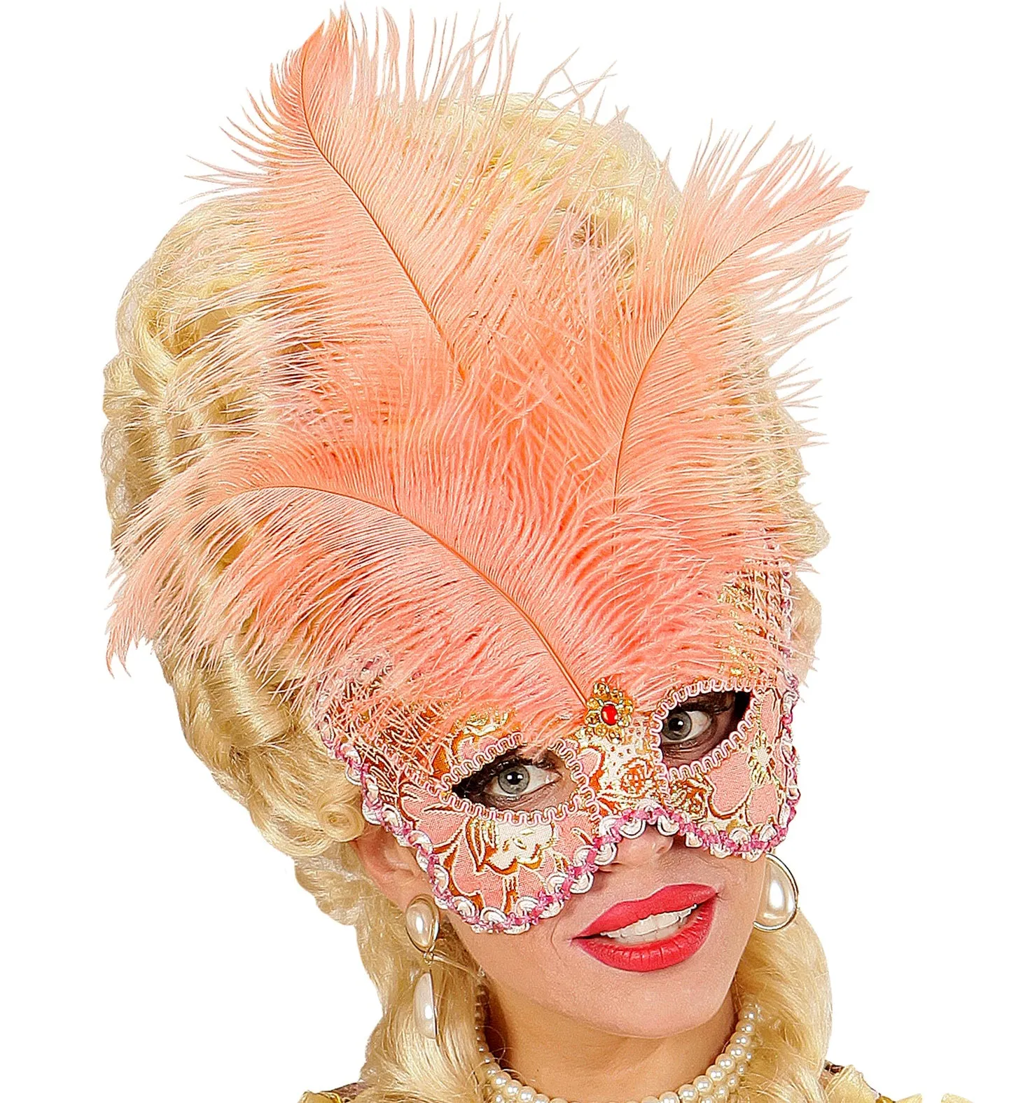 Apricot Baroness Masquerade Mask