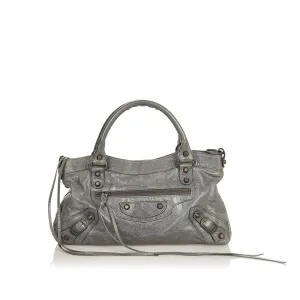 Balenciaga Motocross Classic First Leather Satchel (SHG-26212)