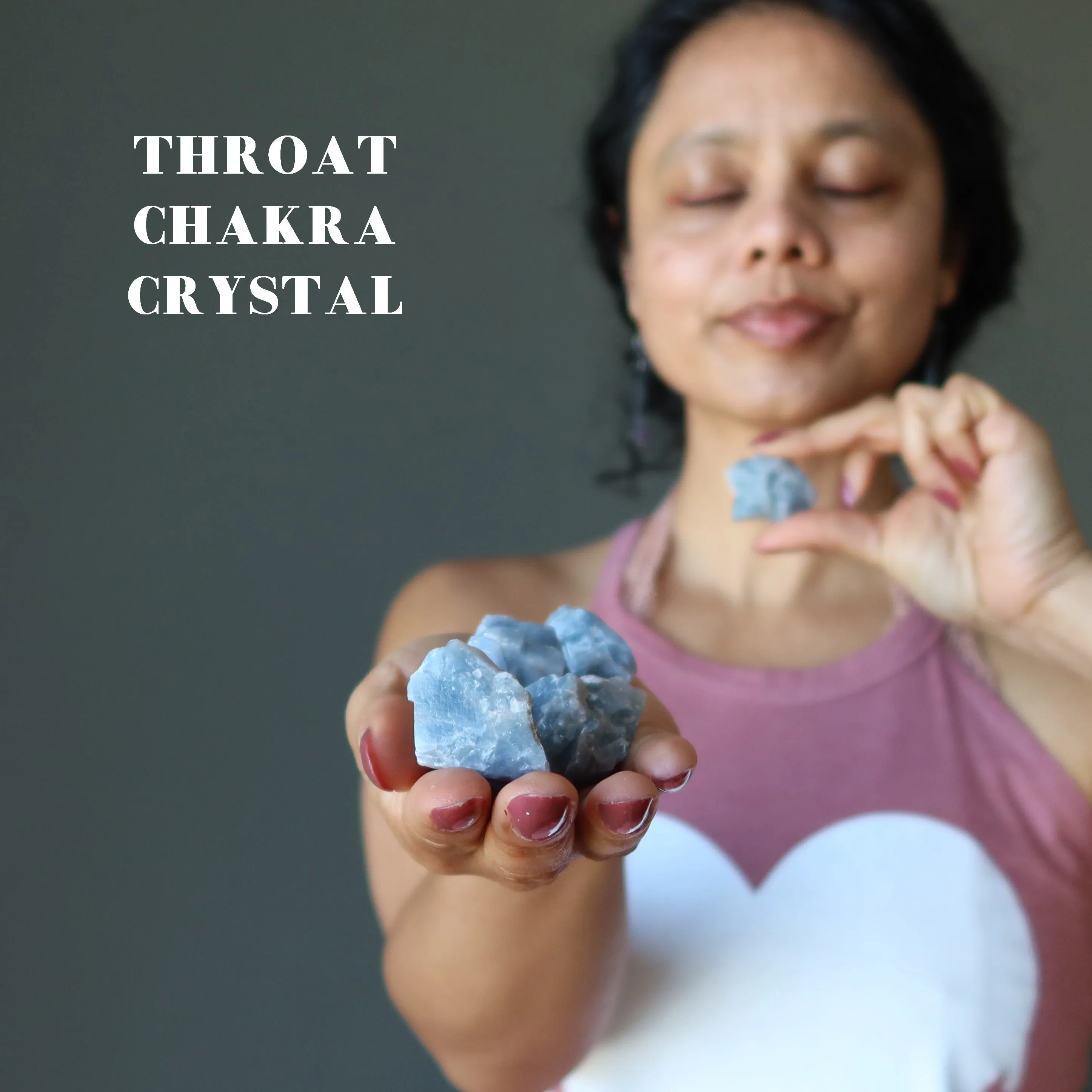 Blue Calcite Raw Crystal Stones of Heaven