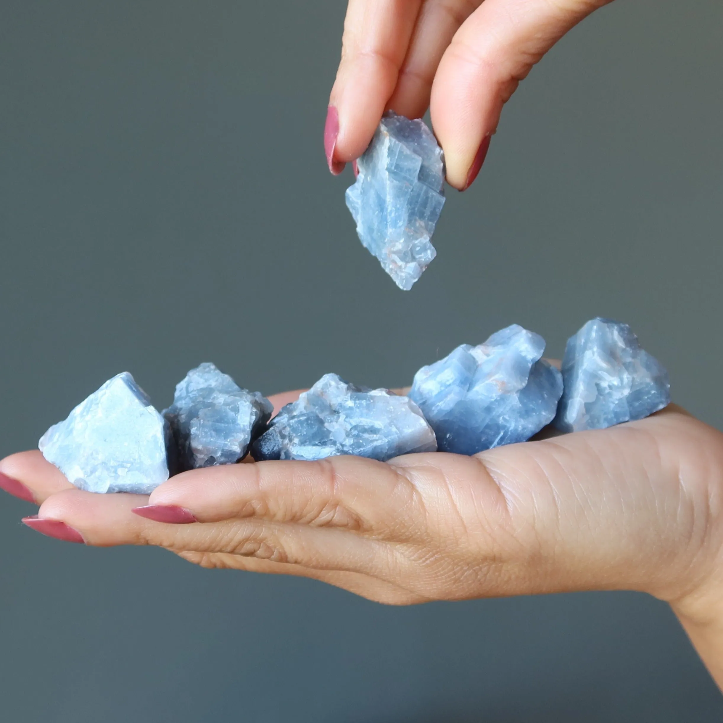 Blue Calcite Raw Crystal Stones of Heaven