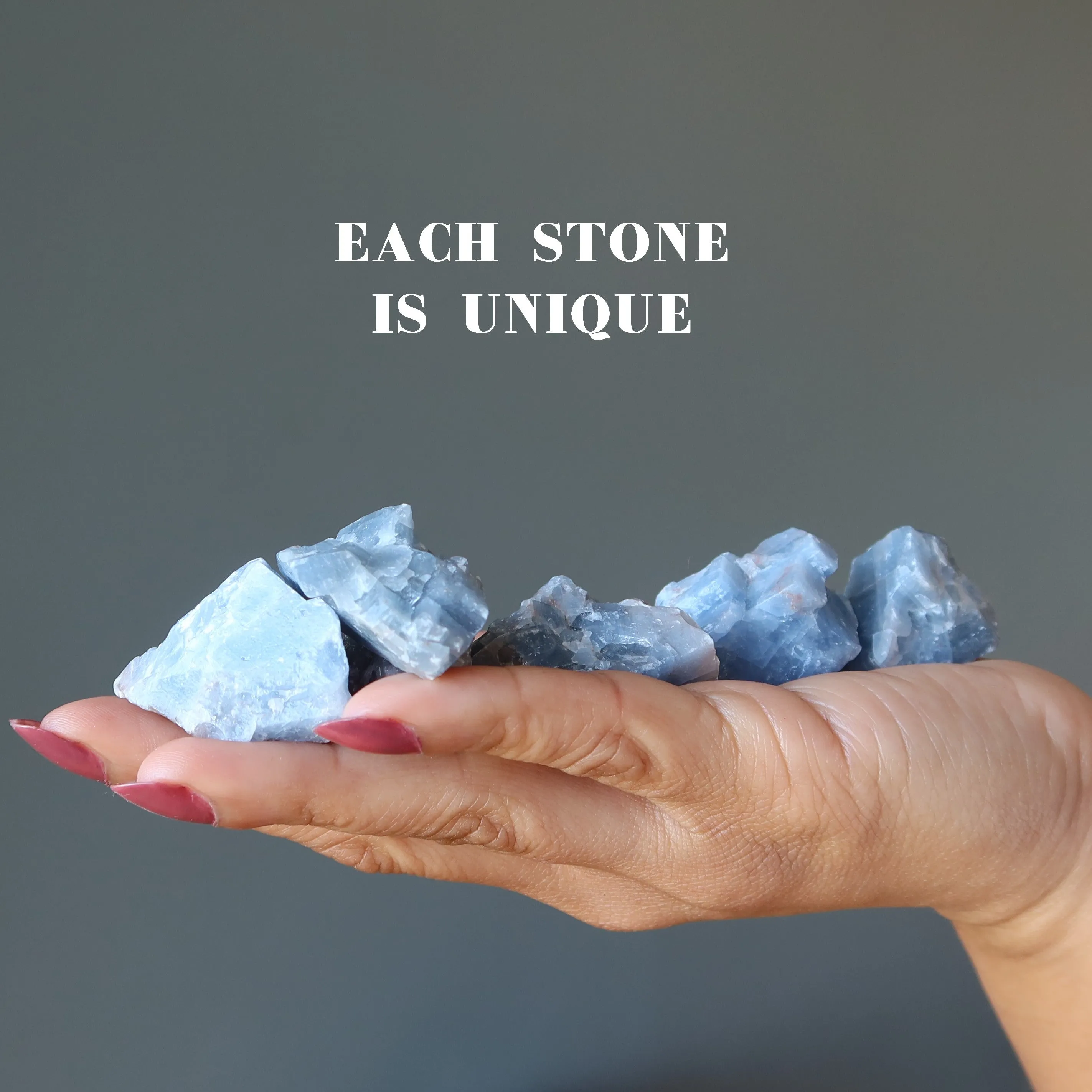 Blue Calcite Raw Crystal Stones of Heaven