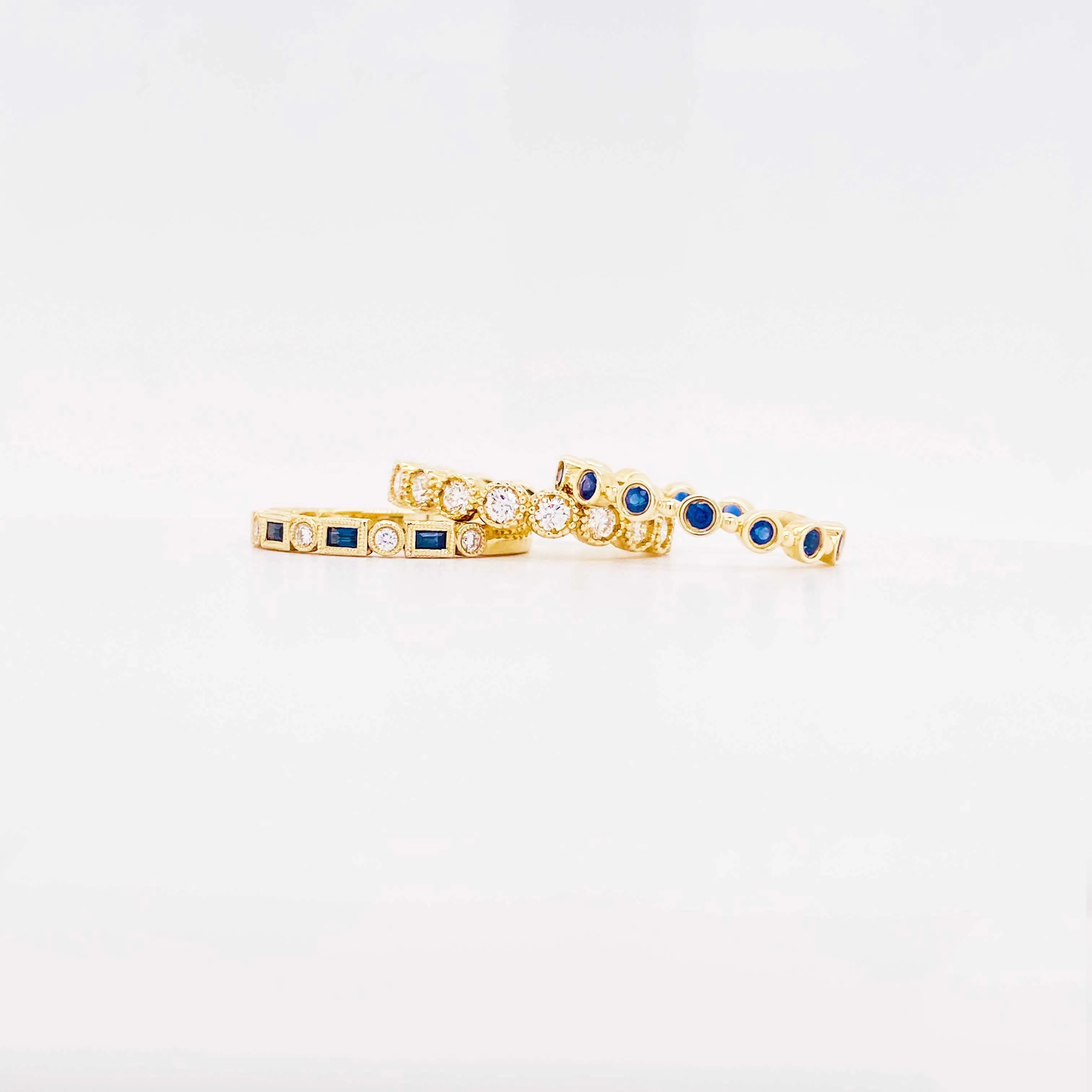 Blue Sapphire & Diamond Ring