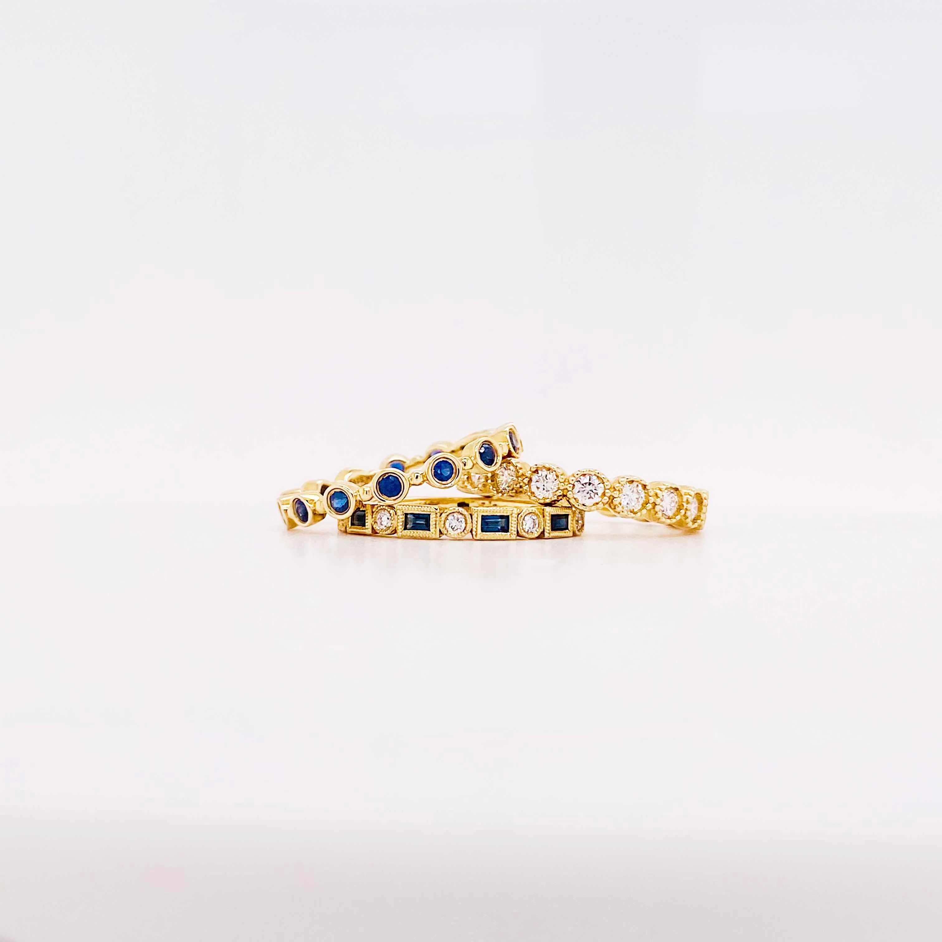 Blue Sapphire & Diamond Ring