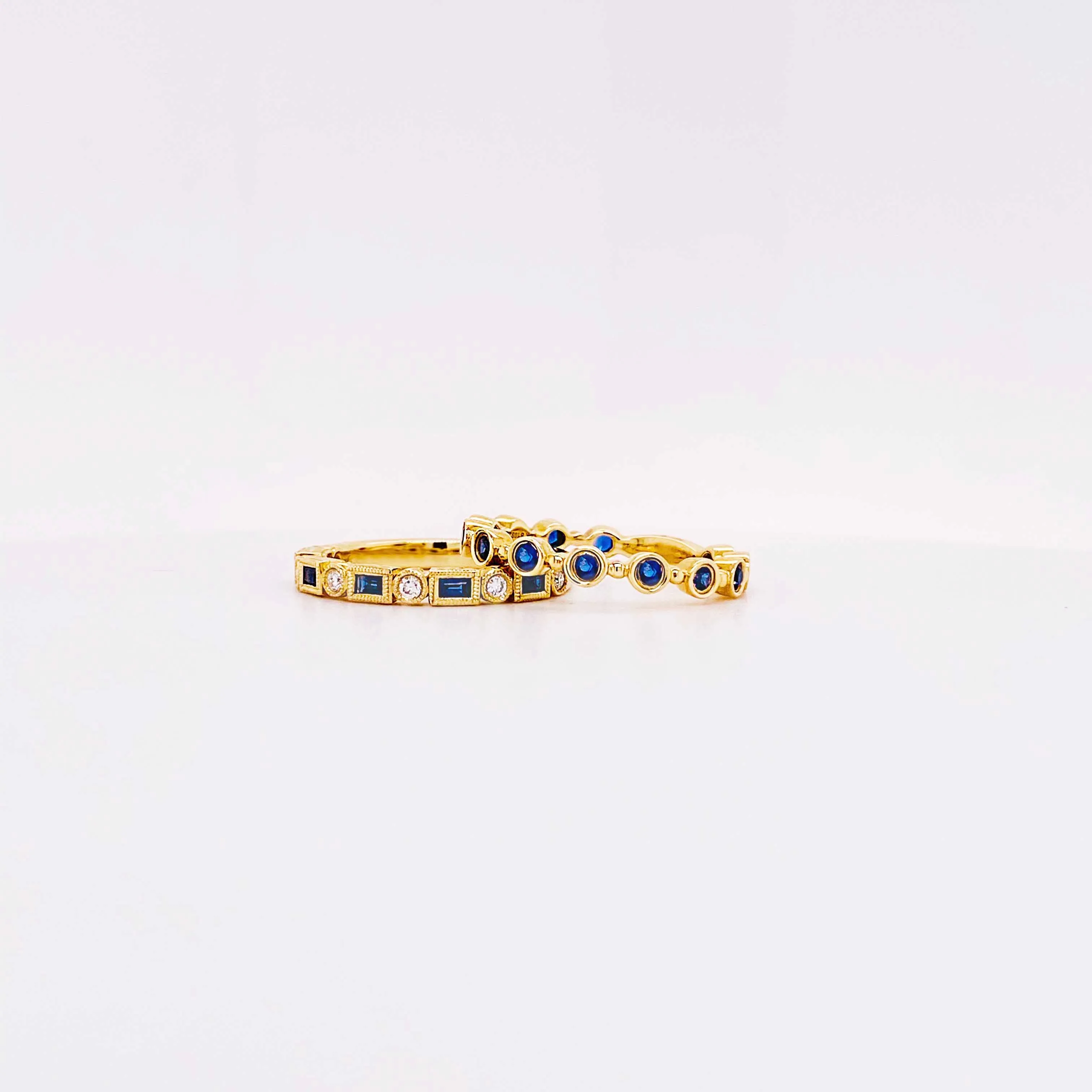 Blue Sapphire & Diamond Ring