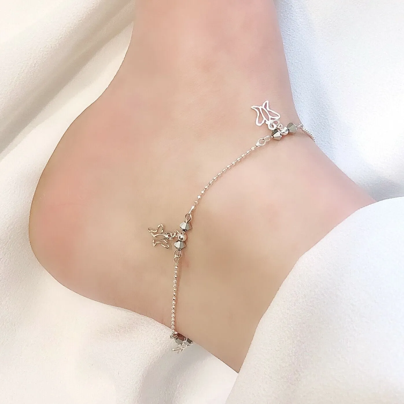 Butterfly Crystals Anklet