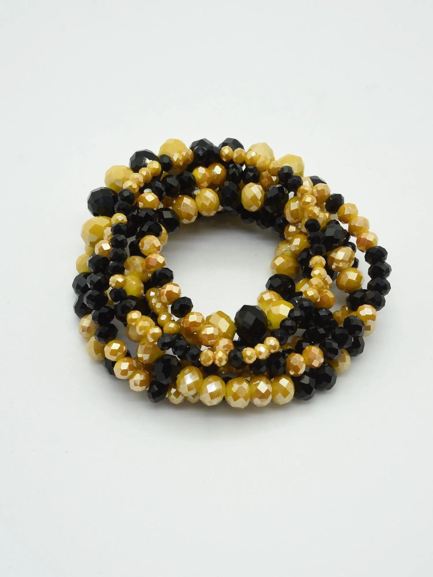 CB2177 7 Piece Glass Beaded Bracelet Set