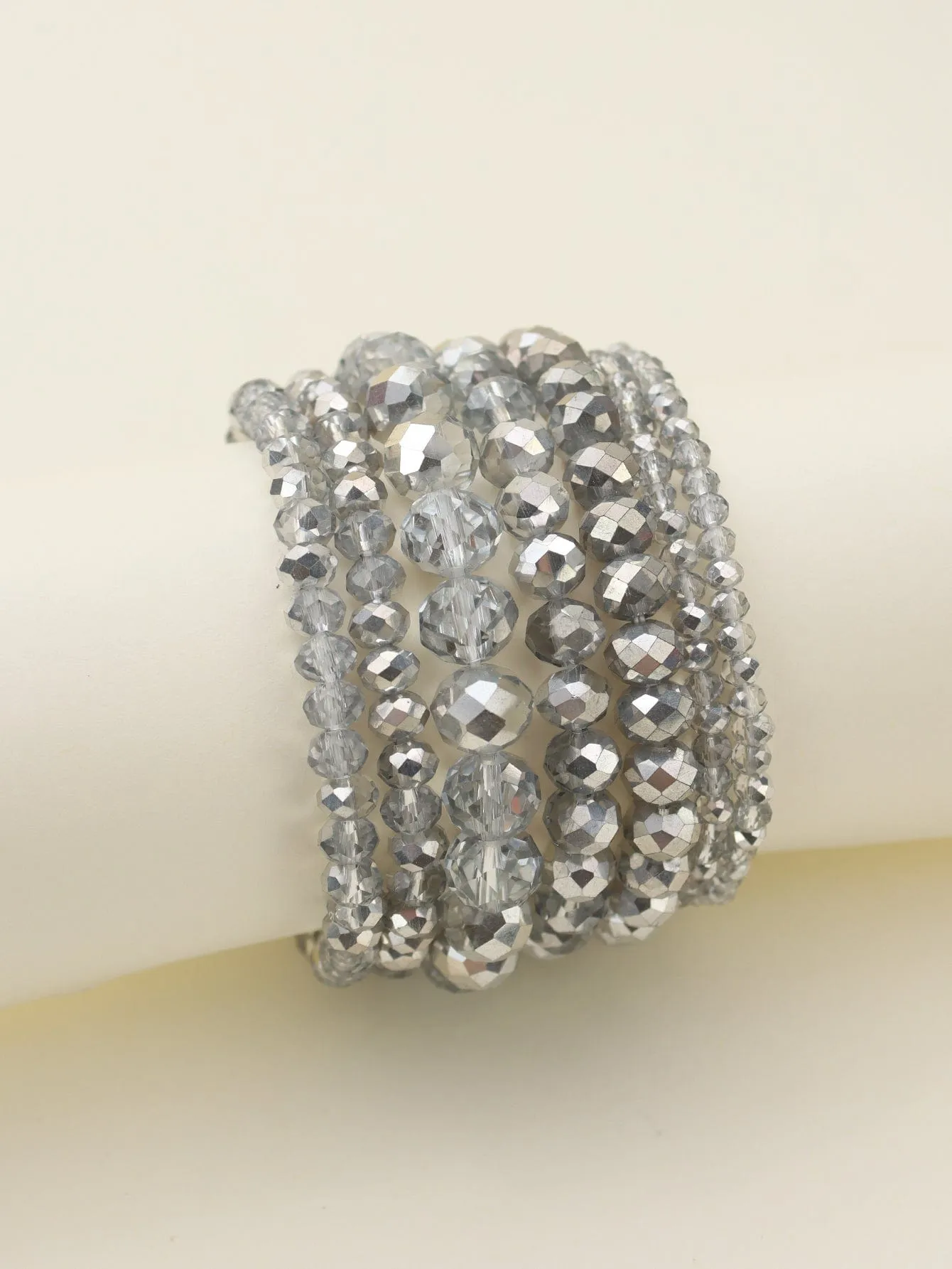 CB2177 7 Piece Glass Beaded Bracelet Set