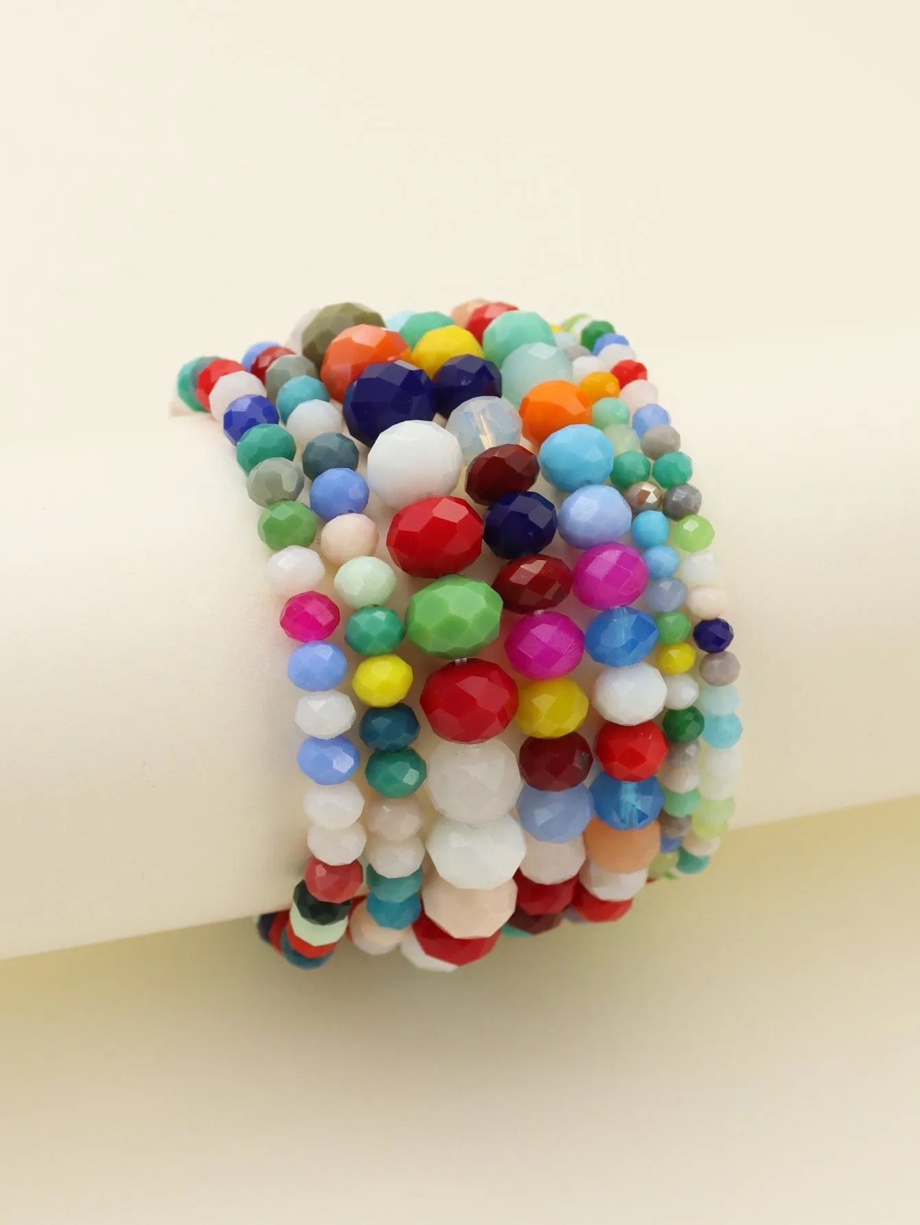 CB2177 7 Piece Glass Beaded Bracelet Set