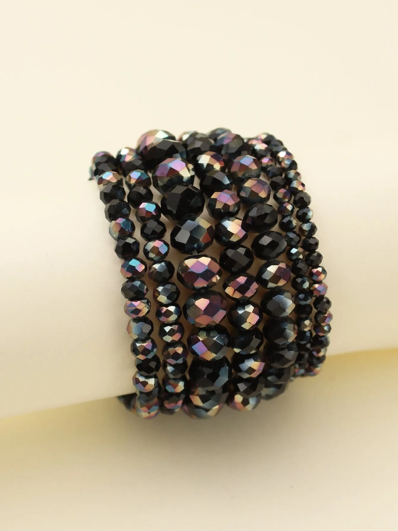 CB2177 7 Piece Glass Beaded Bracelet Set