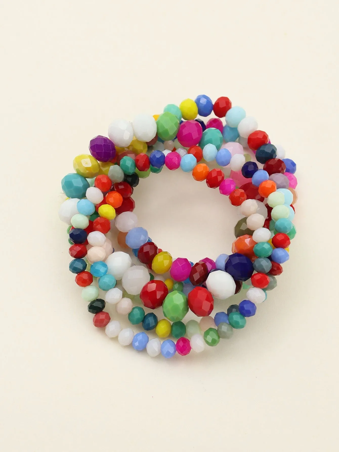 CB2177 7 Piece Glass Beaded Bracelet Set