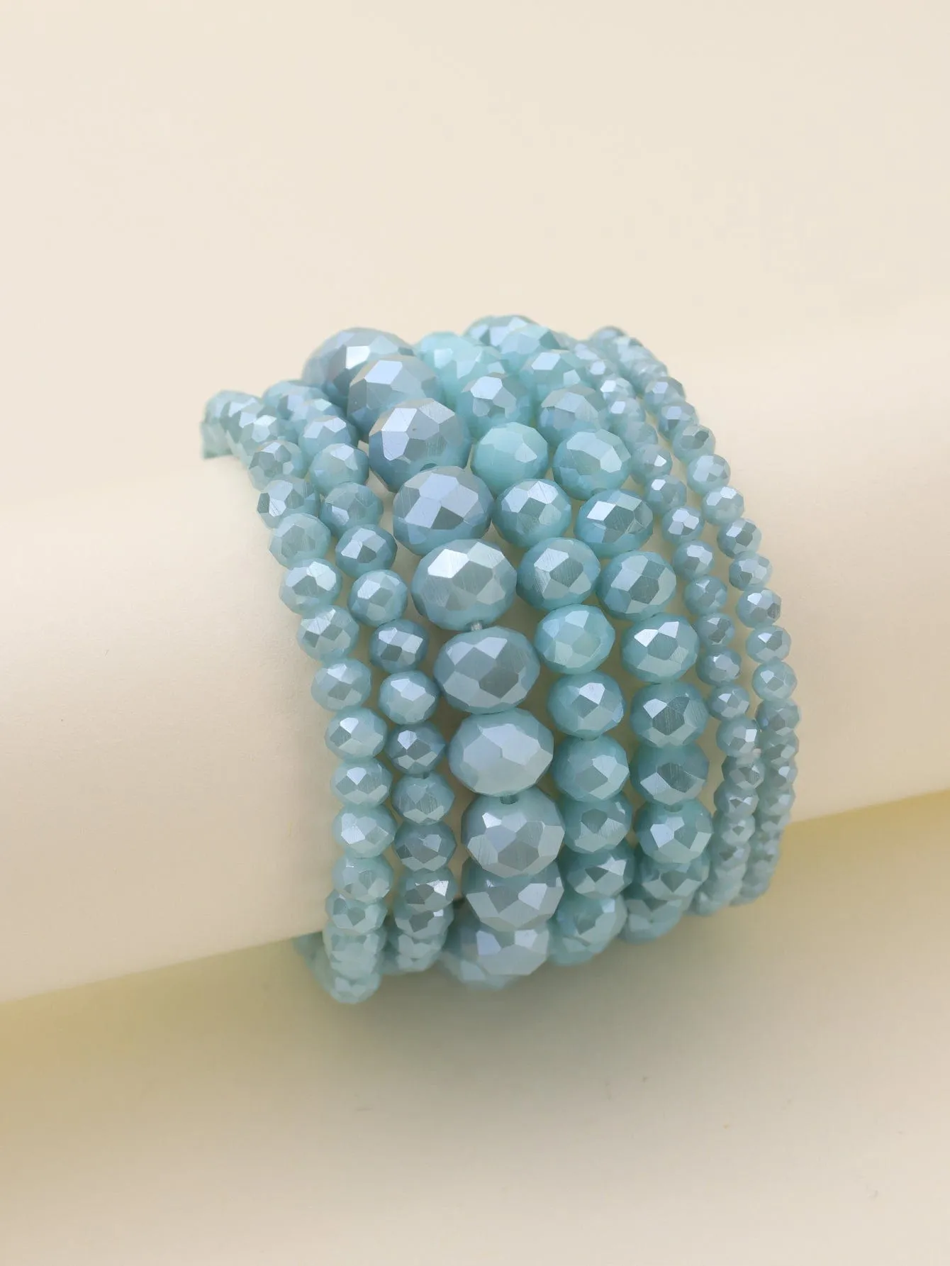 CB2177 7 Piece Glass Beaded Bracelet Set