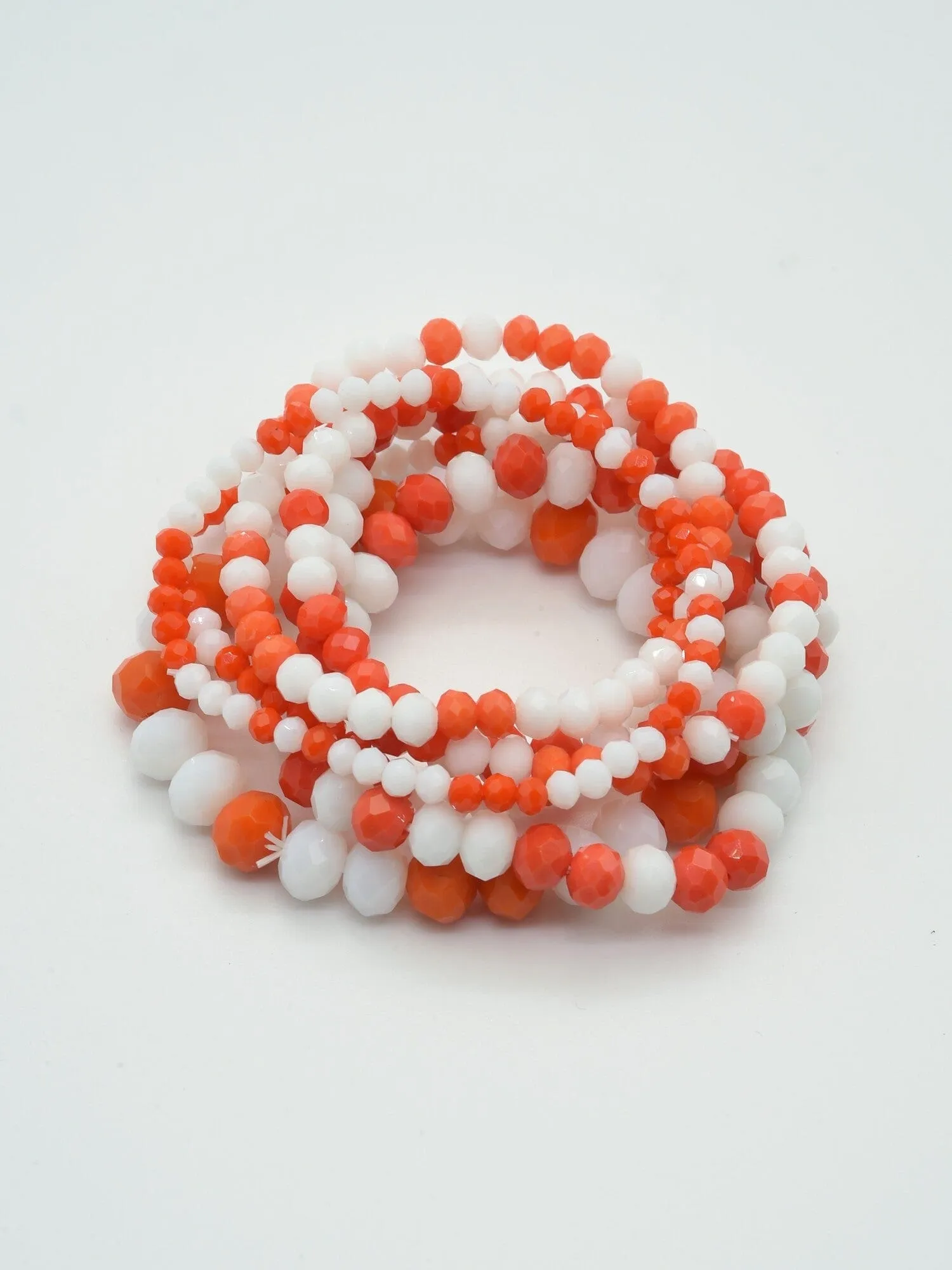 CB2177 7 Piece Glass Beaded Bracelet Set