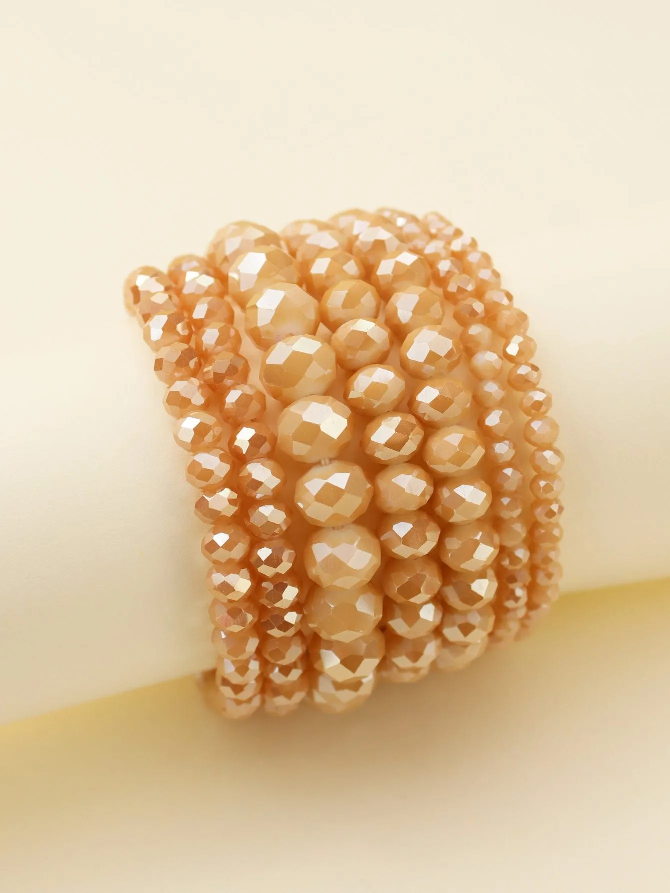 CB2177 7 Piece Glass Beaded Bracelet Set