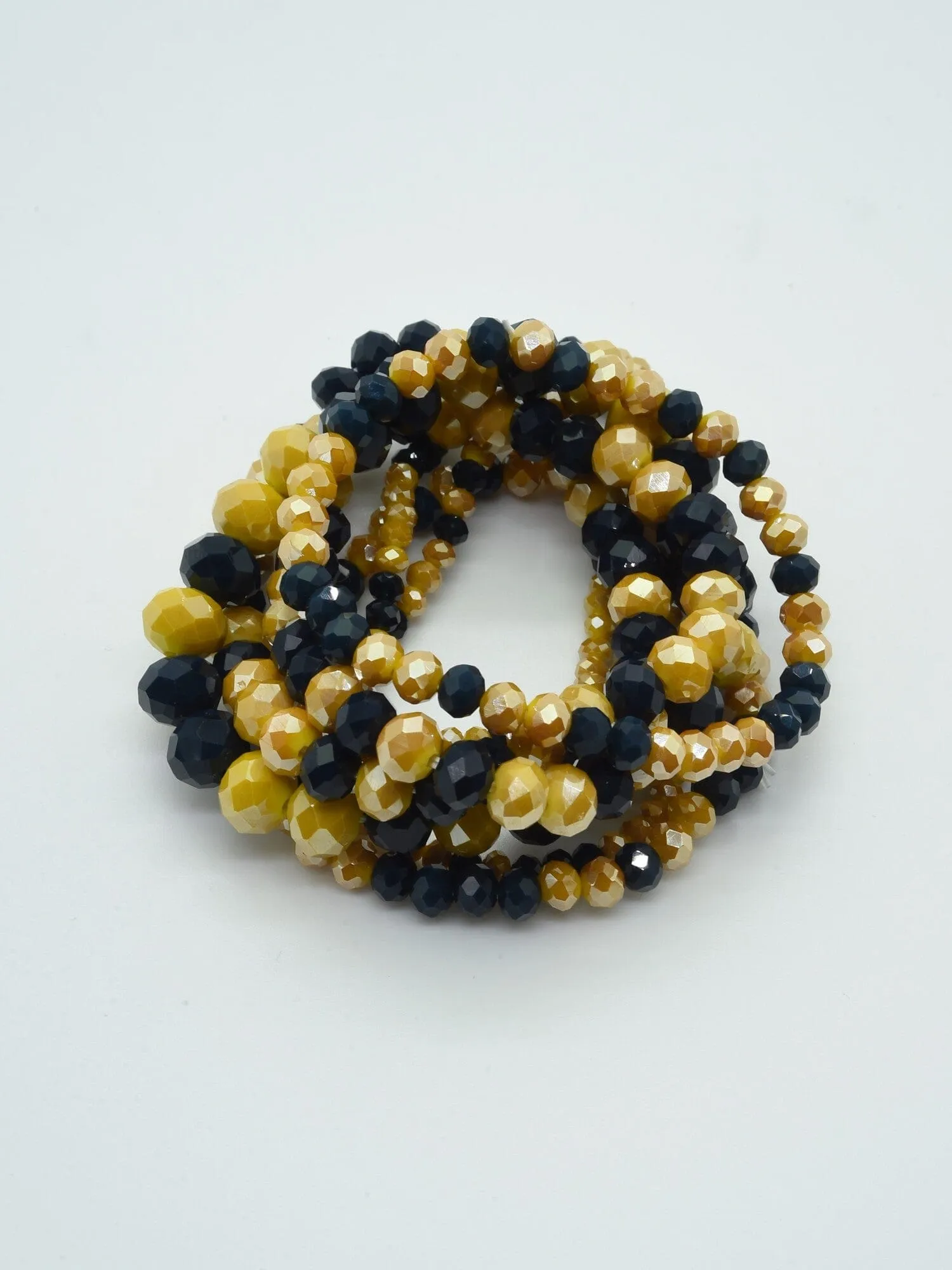 CB2177 7 Piece Glass Beaded Bracelet Set