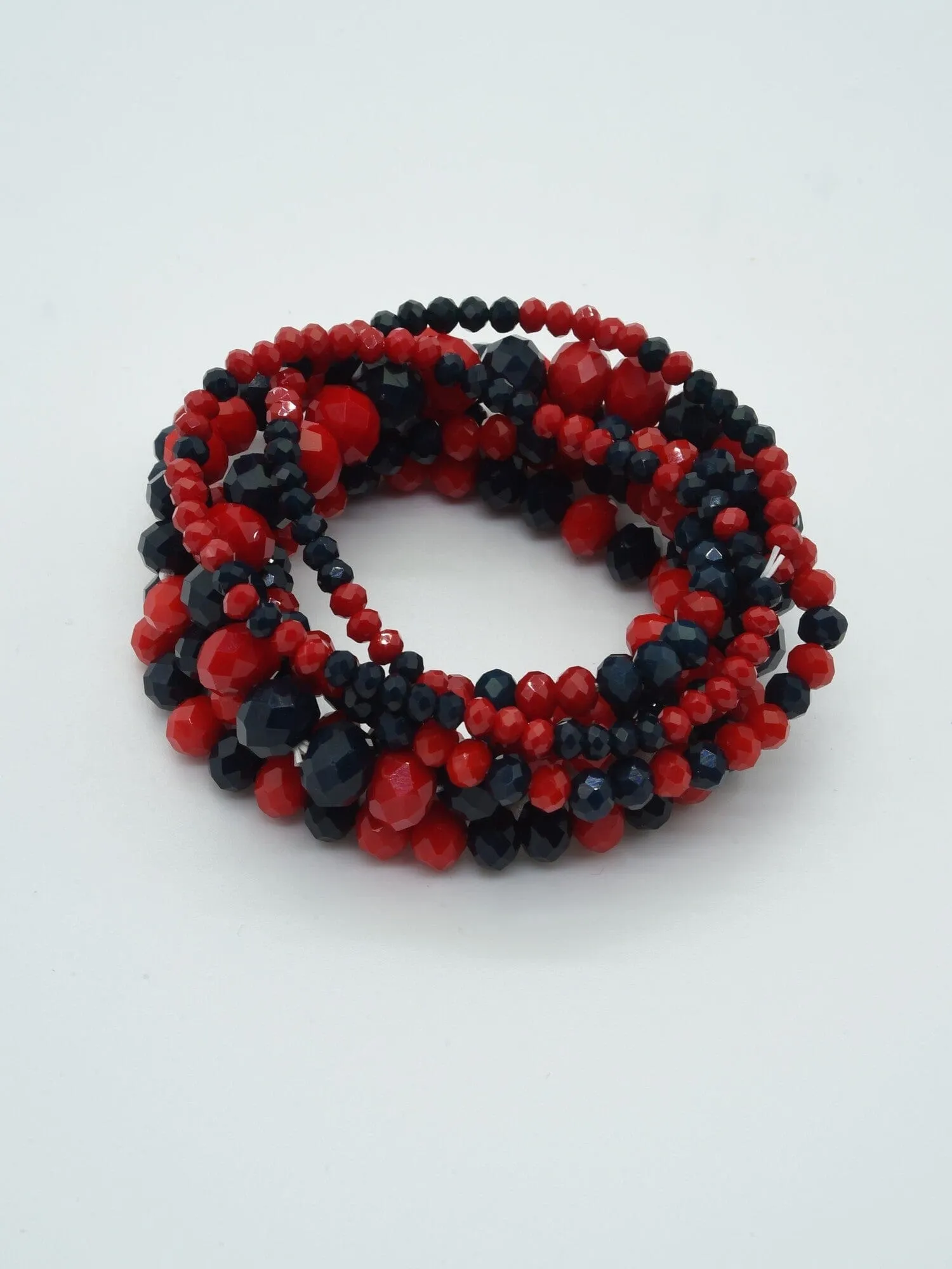 CB2177 7 Piece Glass Beaded Bracelet Set