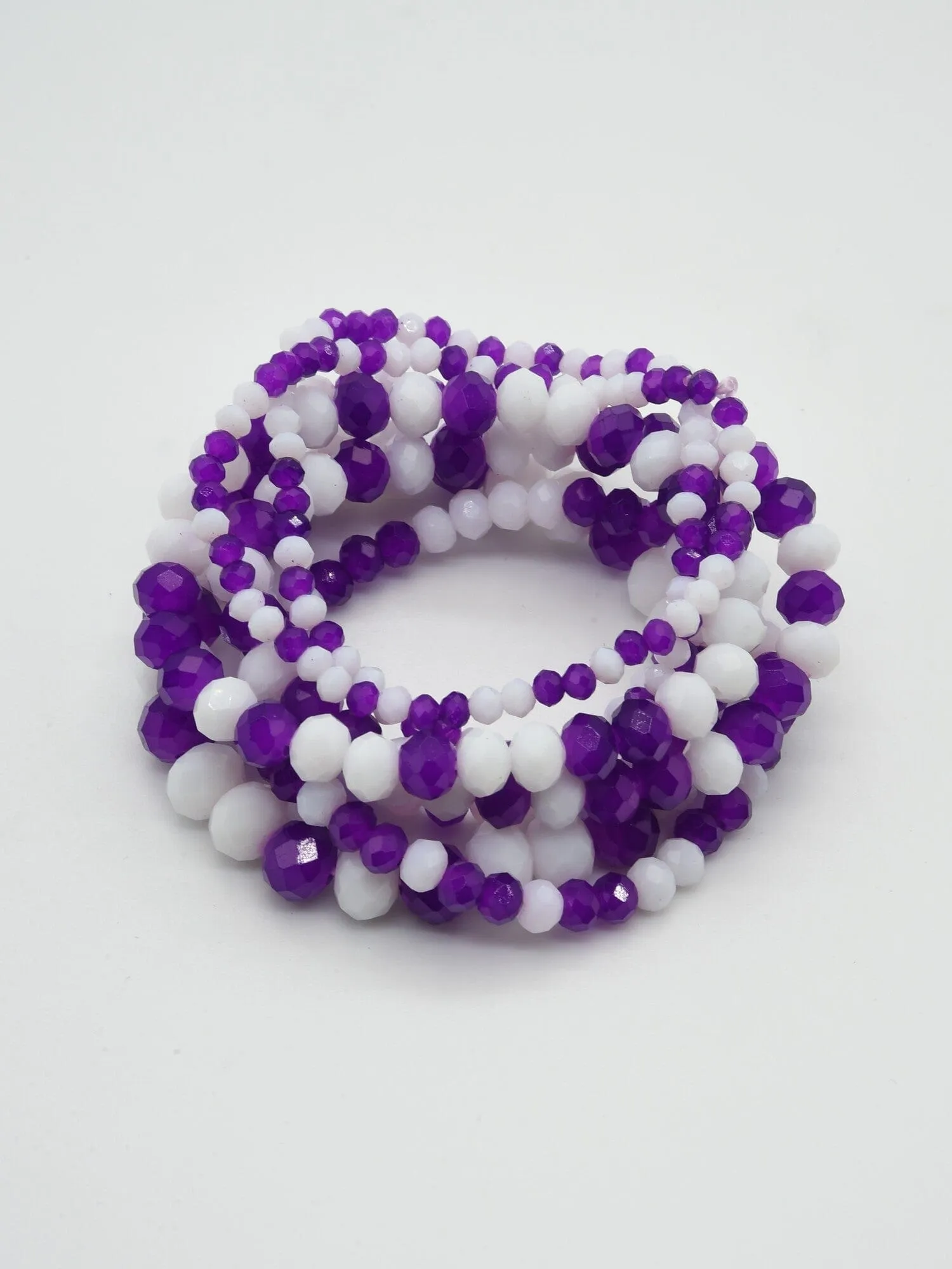 CB2177 7 Piece Glass Beaded Bracelet Set