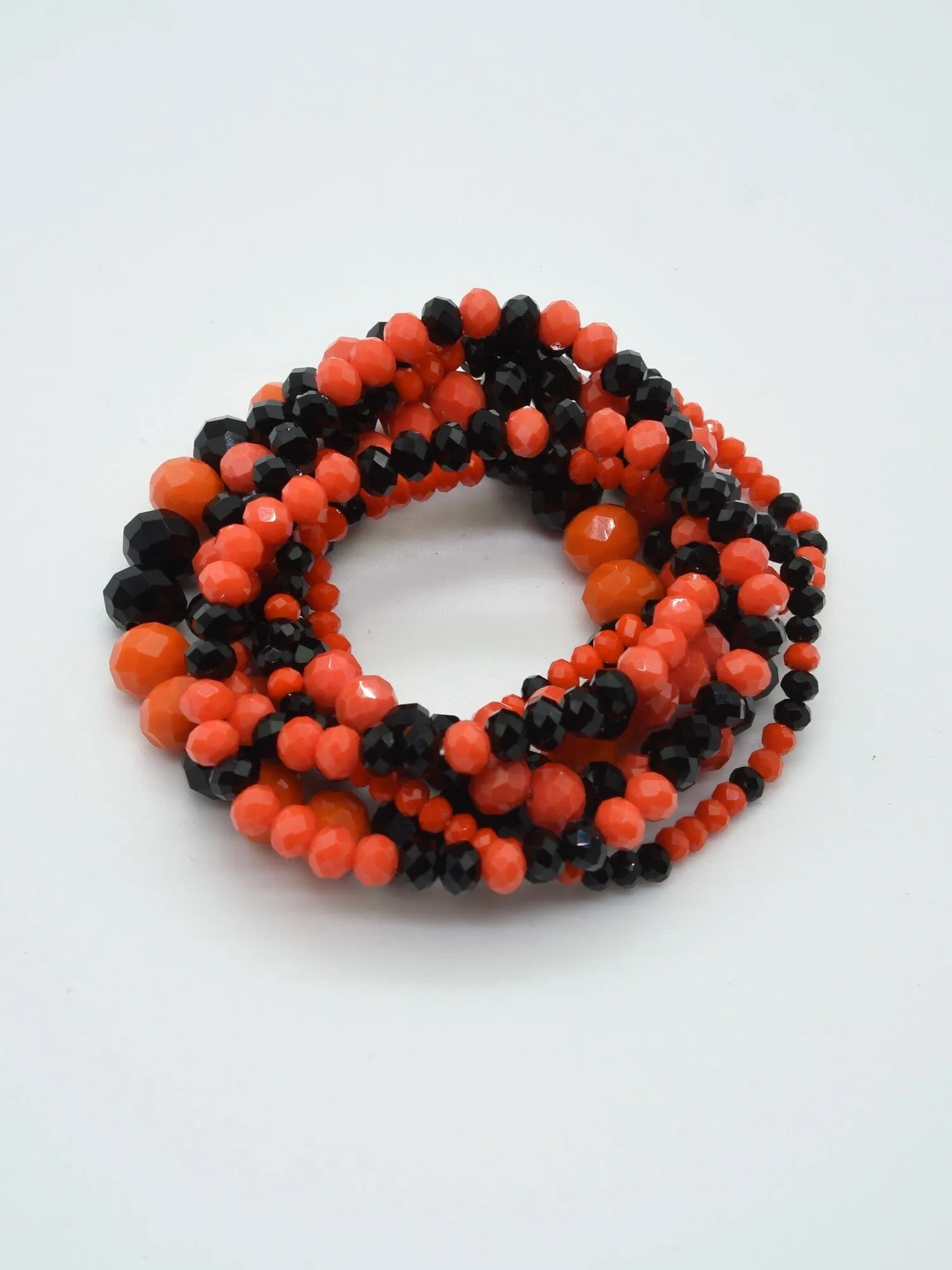 CB2177 7 Piece Glass Beaded Bracelet Set