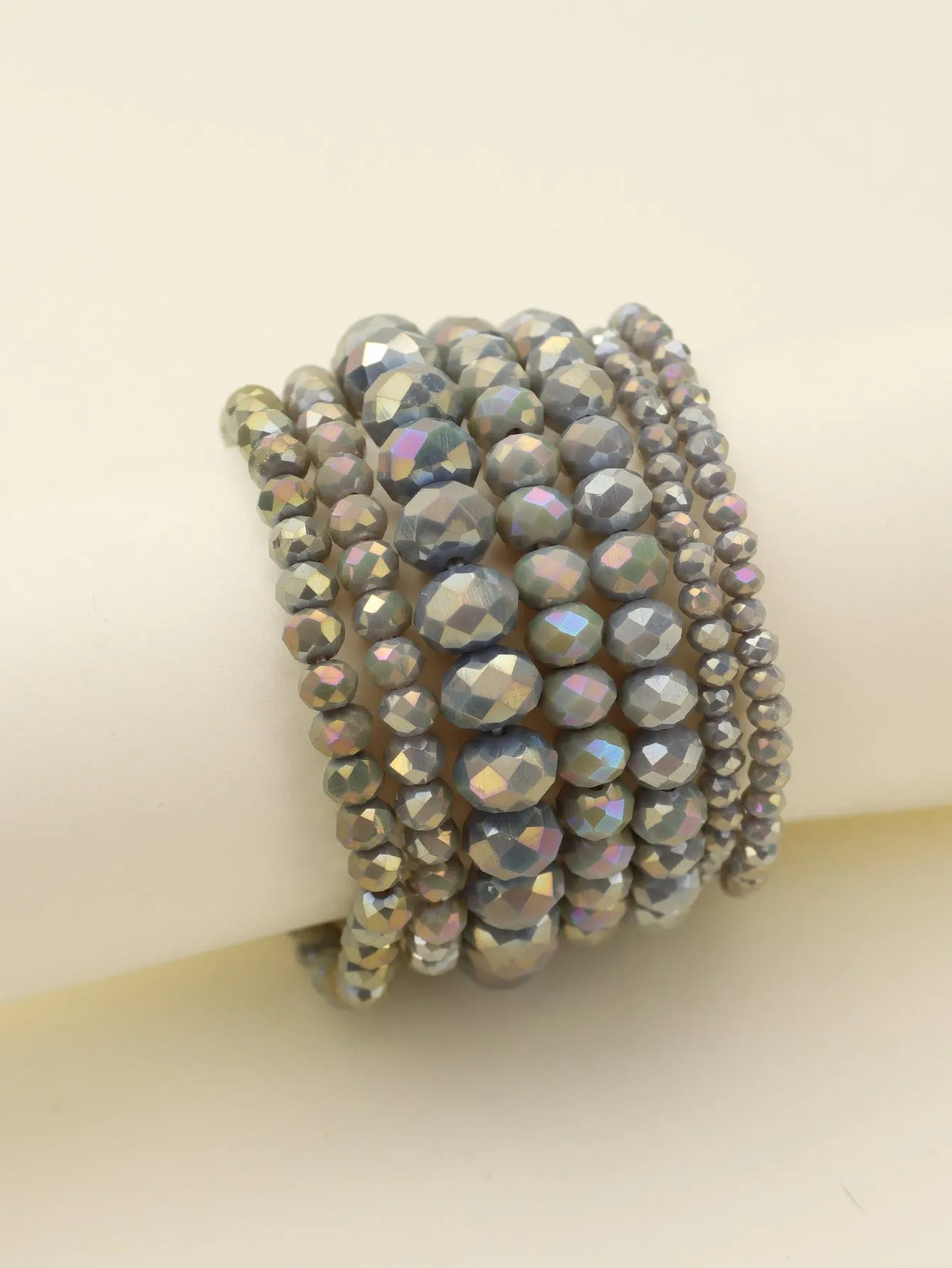 CB2177 7 Piece Glass Beaded Bracelet Set