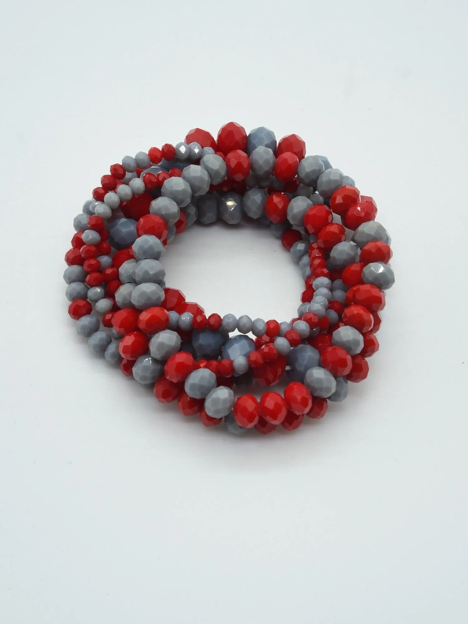 CB2177 7 Piece Glass Beaded Bracelet Set