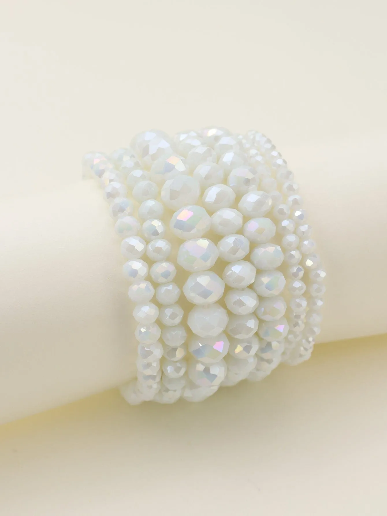 CB2177 7 Piece Glass Beaded Bracelet Set
