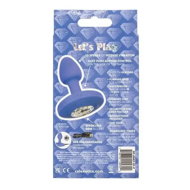 Cheeky Gems Small Rechargeable Vibrating Probe - Blue