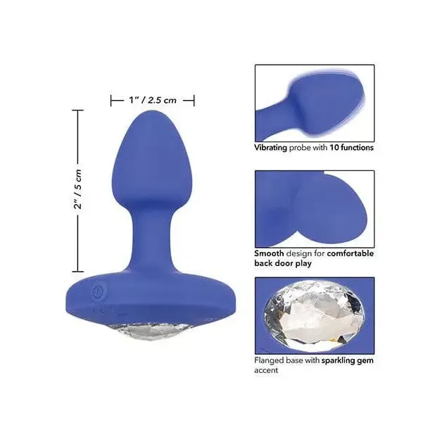 Cheeky Gems Small Rechargeable Vibrating Probe - Blue