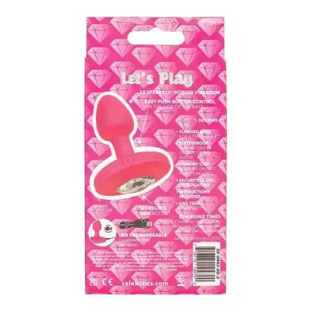Cheeky Gems Small Rechargeable Vibrating Probe - Pink