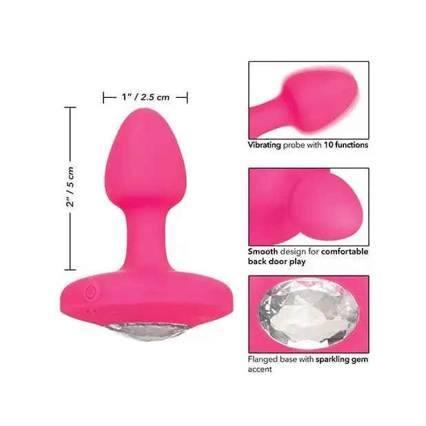 Cheeky Gems Small Rechargeable Vibrating Probe - Pink