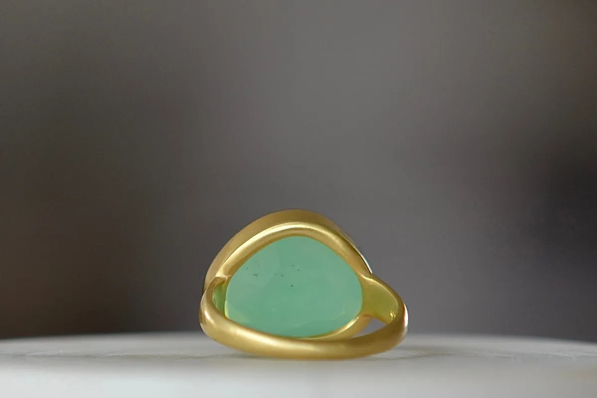 Chrysoprase Greek Ring