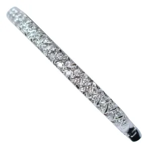 DIAMOND  Bangle Bracelet with 14 Karat White Gold
