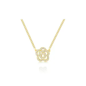 Diamond Rose Necklace