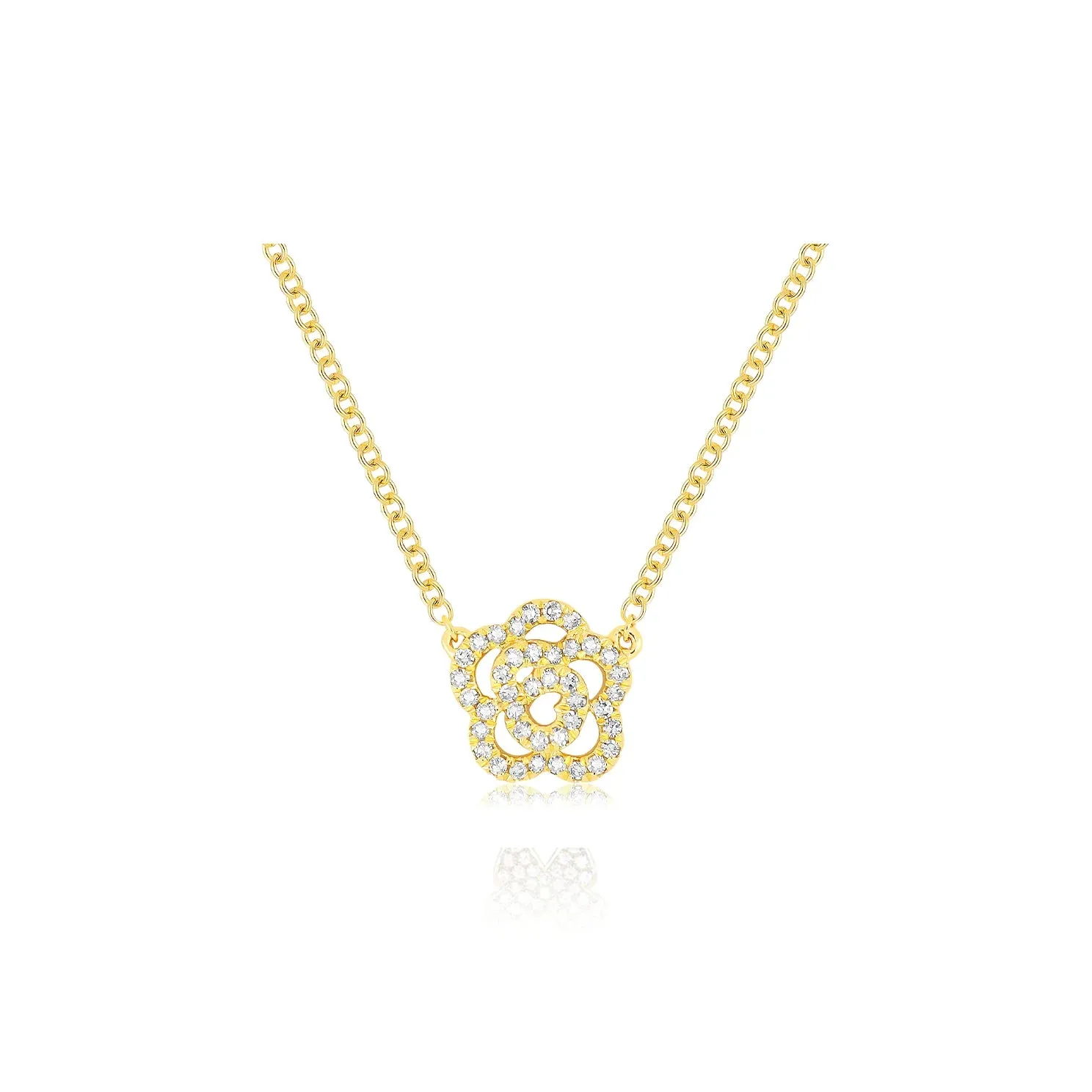 Diamond Rose Necklace