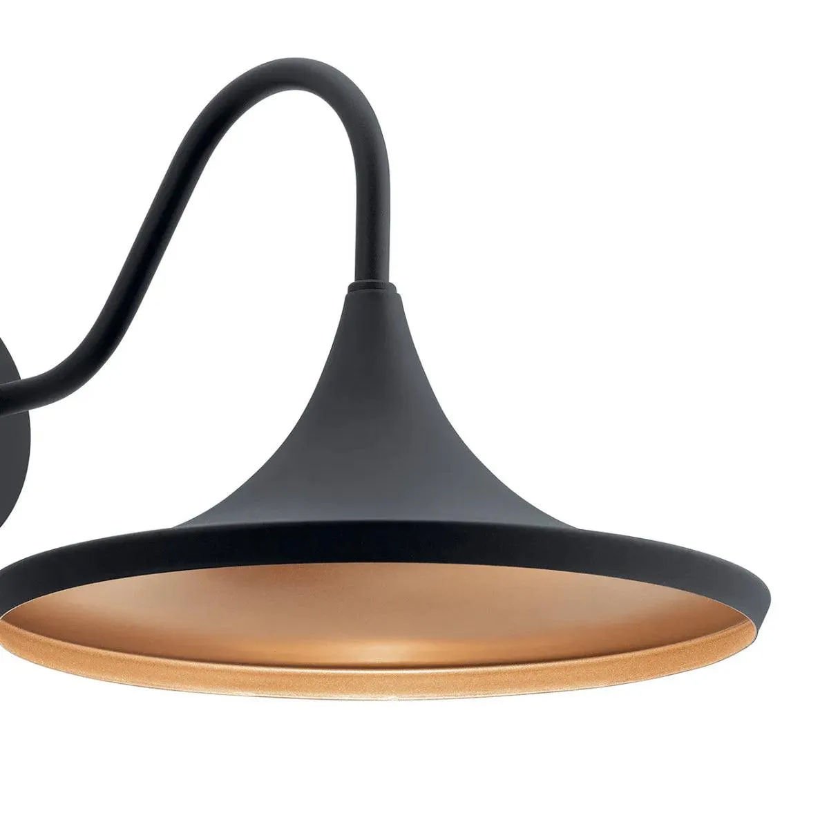 Elias 12 In 1-Light LED Outdoor Wall Light, Black Finish